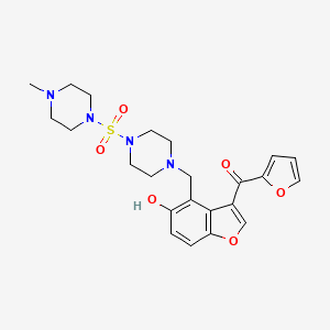 Furan-2-yl[5-hydroxy-4-({4-[(4-methylpiperazin-1-yl)sulfonyl]piperazin-1-yl}methyl)-1-benzofuran-3-yl]methanone