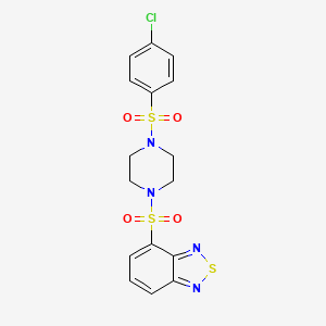 4-({4-[(4-Chlorophenyl)sulfonyl]piperazin-1-yl}sulfonyl)-2,1,3-benzothiadiazole