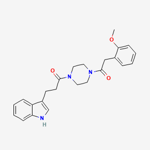 3-(1H-indol-3-yl)-1-{4-[(2-methoxyphenyl)acetyl]piperazin-1-yl}propan-1-one