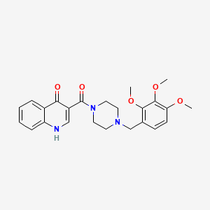 molecular formula C24H27N3O5 B12171676 (4-Hydroxyquinolin-3-yl)[4-(2,3,4-trimethoxybenzyl)piperazin-1-yl]methanone 