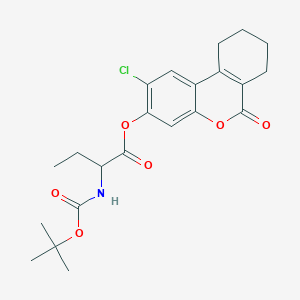 2-chloro-6-oxo-7,8,9,10-tetrahydro-6H-benzo[c]chromen-3-yl 2-[(tert-butoxycarbonyl)amino]butanoate