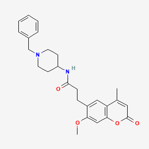 N-(1-benzylpiperidin-4-yl)-3-(7-methoxy-4-methyl-2-oxo-2H-chromen-6-yl)propanamide