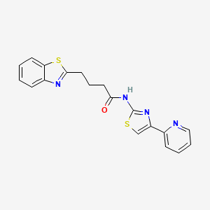 4-(1,3-benzothiazol-2-yl)-N-[4-(pyridin-2-yl)-1,3-thiazol-2-yl]butanamide