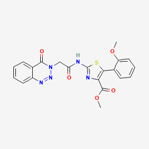 methyl 5-(2-methoxyphenyl)-2-{[(4-oxo-1,2,3-benzotriazin-3(4H)-yl)acetyl]amino}-1,3-thiazole-4-carboxylate