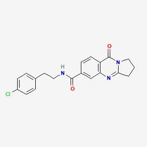 molecular formula C20H18ClN3O2 B12171821 N-[2-(4-chlorophenyl)ethyl]-9-oxo-1,2,3,9-tetrahydropyrrolo[2,1-b]quinazoline-6-carboxamide 