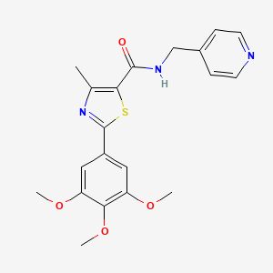 4-methyl-N-(pyridin-4-ylmethyl)-2-(3,4,5-trimethoxyphenyl)-1,3-thiazole-5-carboxamide