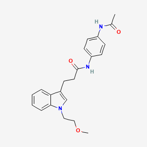 N-[4-(acetylamino)phenyl]-3-[1-(2-methoxyethyl)-1H-indol-3-yl]propanamide