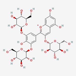 molecular formula C33H41O22+ B1217187 Delphinidin 3,3',5'-tri-O-glucoside 