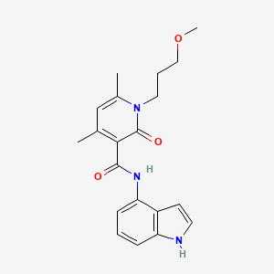 molecular formula C20H23N3O3 B12171884 N-(1H-indol-4-yl)-1-(3-methoxypropyl)-4,6-dimethyl-2-oxo-1,2-dihydropyridine-3-carboxamide 