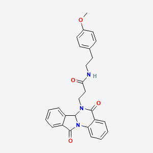 3-(5,11-dioxo-6a,11-dihydroisoindolo[2,1-a]quinazolin-6(5H)-yl)-N-[2-(4-methoxyphenyl)ethyl]propanamide