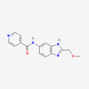 N-[2-(methoxymethyl)-1H-benzimidazol-5-yl]pyridine-4-carboxamide