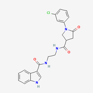 N-[2-({[1-(3-chlorophenyl)-5-oxopyrrolidin-3-yl]carbonyl}amino)ethyl]-1H-indole-3-carboxamide