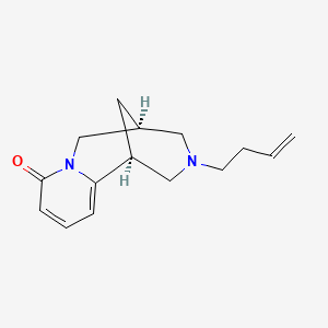 molecular formula C15H20N2O B1217194 (1R)-3-(3-Butenyl)-1,2,3,4,5,6-hexahydro-1,5-methano-8H-pyrido[1,2-a][1,4]diazocin-8-one 