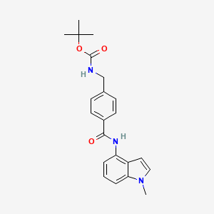 tert-butyl {4-[(1-methyl-1H-indol-4-yl)carbamoyl]benzyl}carbamate