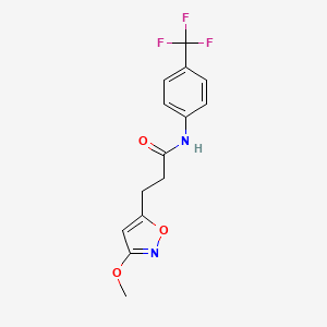 3-(3-methoxy-1,2-oxazol-5-yl)-N-[4-(trifluoromethyl)phenyl]propanamide