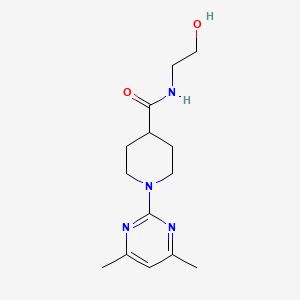 molecular formula C14H22N4O2 B12171967 1-(4,6-dimethylpyrimidin-2-yl)-N-(2-hydroxyethyl)piperidine-4-carboxamide 