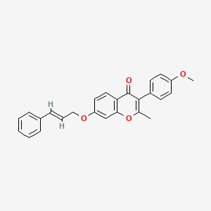 3-(4-methoxyphenyl)-2-methyl-7-{[(2E)-3-phenylprop-2-en-1-yl]oxy}-4H-chromen-4-one