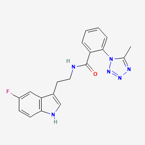 molecular formula C19H17FN6O B12171997 N-[2-(5-fluoro-1H-indol-3-yl)ethyl]-2-(5-methyl-1H-tetrazol-1-yl)benzamide 