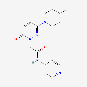 molecular formula C17H21N5O2 B12172037 2-(3-(4-methylpiperidin-1-yl)-6-oxopyridazin-1(6H)-yl)-N-(pyridin-4-yl)acetamide 