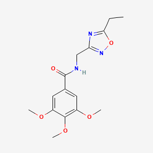 molecular formula C15H19N3O5 B1217204 N-[(5-ethyl-1,2,4-oxadiazol-3-yl)methyl]-3,4,5-trimethoxybenzamide 