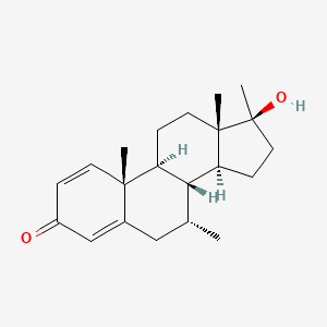 molecular formula C21H30O2 B1217205 17beta-Hydroxy-7alpha,17-dimethylandrosta-1,4-dien-3-one CAS No. 7163-56-6
