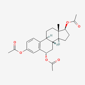 molecular formula C24H30O6 B1217206 Estra-1,3,5(10)-triene-3,6alpha,17beta-triol triacetate CAS No. 6626-42-2