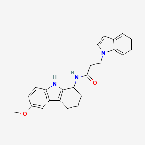 molecular formula C24H25N3O2 B12172064 3-(1H-indol-1-yl)-N-(6-methoxy-2,3,4,9-tetrahydro-1H-carbazol-1-yl)propanamide 