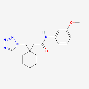 molecular formula C17H23N5O2 B12172088 N-(3-methoxyphenyl)-2-[1-(1H-tetrazol-1-ylmethyl)cyclohexyl]acetamide 