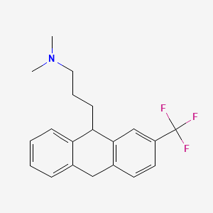 molecular formula C20H22F3N B1217209 9,10-Dihydro-N,N-dimethyl-2-(trifluoromethyl)-9-anthracenepropanamine CAS No. 35764-71-7