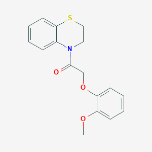 molecular formula C17H17NO3S B12172099 1-(2,3-dihydro-4H-1,4-benzothiazin-4-yl)-2-(2-methoxyphenoxy)ethanone 