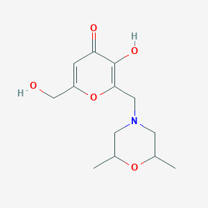 2-[(2,6-Dimethylmorpholin-4-yl)methyl]-3-hydroxy-6-(hydroxymethyl)pyran-4-one