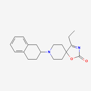 molecular formula C19H24N2O2 B1217219 4-Ethyl-8-(1,2,3,4-tetrahydronaphthalen-2-yl)-1-oxa-3,8-diazaspiro[4.5]dec-3-en-2-one CAS No. 77306-11-7
