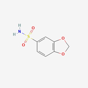molecular formula C7H7NO4S B1217220 1,3-Benzodioxole-5-sulfonamide CAS No. 5279-49-2