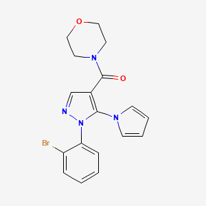 [1-(2-bromophenyl)-5-(1H-pyrrol-1-yl)-1H-pyrazol-4-yl](morpholin-4-yl)methanone