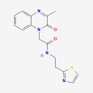 2-[3-methyl-2-oxo-1(2H)-quinoxalinyl]-N-[2-(1,3-thiazol-2-yl)ethyl]acetamide