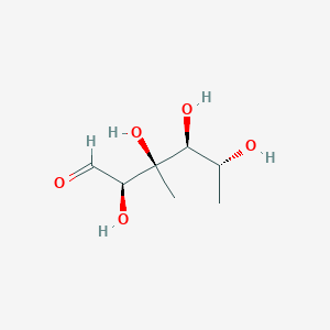 molecular formula C7H14O5 B1217226 (2R,3R,4S,5R)-2,3,4,5-tetrahydroxy-3-methylhexanal CAS No. 69351-79-7