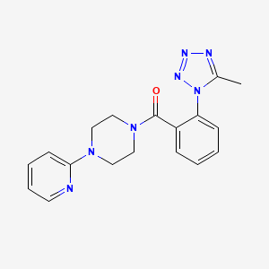 molecular formula C18H19N7O B12172286 [2-(5-methyl-1H-tetrazol-1-yl)phenyl][4-(pyridin-2-yl)piperazin-1-yl]methanone 