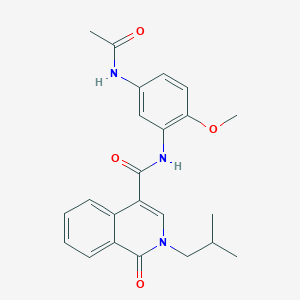 N-(5-acetamido-2-methoxyphenyl)-2-isobutyl-1-oxo-1,2-dihydroisoquinoline-4-carboxamide