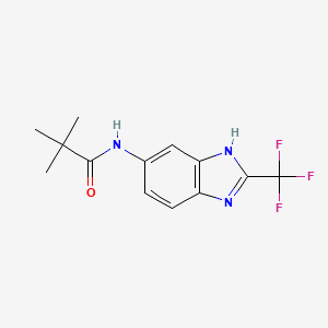 2,2-dimethyl-N-[2-(trifluoromethyl)-1H-benzimidazol-5-yl]propanamide