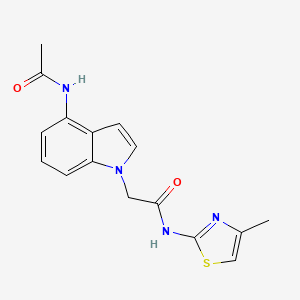 2-(4-acetamido-1H-indol-1-yl)-N-(4-methylthiazol-2-yl)acetamide