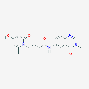 4-(4-hydroxy-6-methyl-2-oxopyridin-1(2H)-yl)-N-(3-methyl-4-oxo-3,4-dihydroquinazolin-6-yl)butanamide