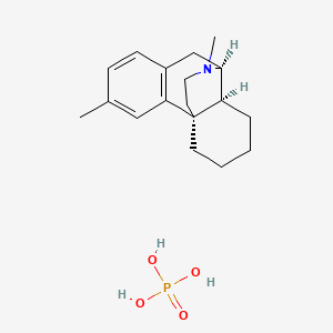 molecular formula C18H28NO4P B1217235 Dimemorfan phosphate CAS No. 36304-84-4