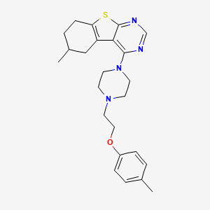 6-Methyl-4-{4-[2-(4-methylphenoxy)ethyl]piperazin-1-yl}-5,6,7,8-tetrahydro[1]benzothieno[2,3-d]pyrimidine