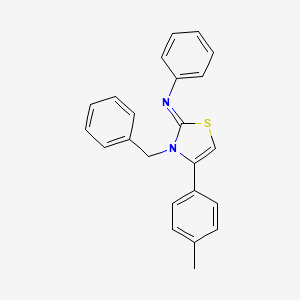 molecular formula C23H20N2S B12172374 N-[(2Z)-3-benzyl-4-(4-methylphenyl)-1,3-thiazol-2(3H)-ylidene]aniline 