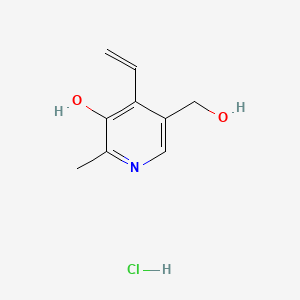 molecular formula C9H12ClNO2 B1217239 3-Pyridinemethanol, 4-ethenyl-5-hydroxy-6-methyl-, hydrochloride CAS No. 50294-52-5