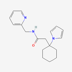 N-(pyridin-2-ylmethyl)-2-[1-(1H-pyrrol-1-yl)cyclohexyl]acetamide