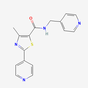 molecular formula C16H14N4OS B12172521 4-methyl-2-(pyridin-4-yl)-N-(pyridin-4-ylmethyl)-1,3-thiazole-5-carboxamide 