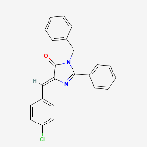 molecular formula C23H17ClN2O B12172554 (5Z)-3-benzyl-5-(4-chlorobenzylidene)-2-phenyl-3,5-dihydro-4H-imidazol-4-one 