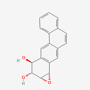 molecular formula C18H14O3 B1217256 anti-10,11-Dihydroxy-8,9-epoxy-8,9,10,11-tetrahydrobenz(a)anthracene CAS No. 63438-27-7