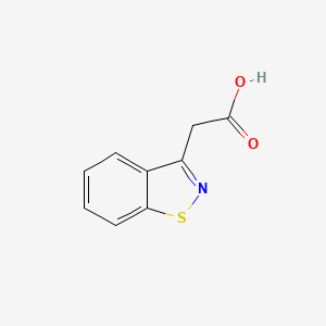 molecular formula C9H7NO2S B1217257 1,2-Benzisothiazole-3-acetic acid CAS No. 29266-68-0